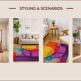 Ultra Soft Area Rug, Non Slip, Stain Resistant, Washable Area Rugs for Living Room, Bedroom, Trendy Round Playroom Carpet for Kids(Red)