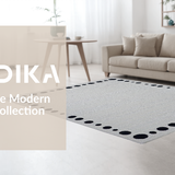Ultra Soft Area Rug, Non Slip, Stain Resistant, Washable Area Rugs for Living Room, Bedroom, Charming Playful Polka Dot Aesthetic(Gray)