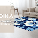 Ultra Soft Area Rug, Non Slip, Stain Resistant, Washable Area Rugs for Living Room, Bedroom, Rustic Surf-Inspired Aesthetic(Blue)