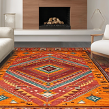 Ultra Soft Area Rug, Non Slip, Stain Resistant, Washable Area Rugs for Living Room, Bedroom, Rustic Colorful Chindi Weave(Red)