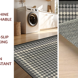 Artisan Handcrafted Black and White Tiled(Beige)