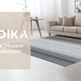 Ultra Soft Area Rug, Non Slip, Stain Resistant, Washable Area Rugs for Living Room, Bedroom, Striking Contemporary Diamond Formation(Gray)