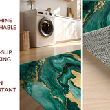 Emerald Gold Abstract Swirl Design(Green)