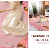 Ultra Soft Area Rug, Non Slip, Stain Resistant, Washable Area Rugs for Living Room, Bedroom, Chic Contemporary Animal Motif(Pink)