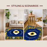 Colorful Distressed Geometric Motif(Blue)