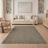 Boho Chic Beige Leopard Print Area Rug