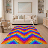 Vibrant Chevron Zigzag Multi-Color Area Rug
