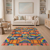 Rainbow Suitcase Adventure Area Rug