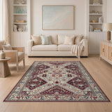 Red Persian Geometric Heritage Area Rug
