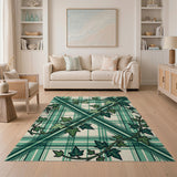 Green Ivy Plaid Area Rug