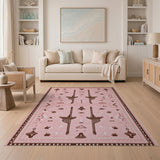 Pink Heritage Tribal Geometric Area Rug