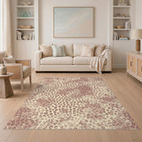 Brown Leopard Print Distressed Area Rug