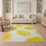 Cheerful Yellow Banana Peel Watercolor Rug