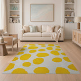 Yellow Spot Abstract Area Rug