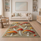 Vibrant Mushroom Cluster Area Rug