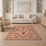 Ornate Red Traditional Persian Traditional Persian Area Rug