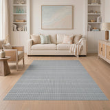Black and White Modern Geometric Grid Black White Area Rug