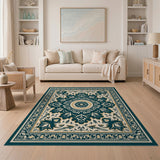 Teal Persian Medallion No. 13 Area Rug