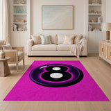 Glossy Bubble Number 8 Kids Area Rug
