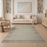 Beige Tan Geometric Woven Area Rug