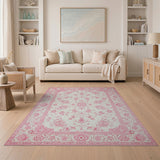 Traditional Persian Pink Persian Floral Area Rug