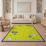 Kids Space Galaxy Cartoon Area Rug
