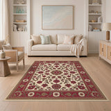 Floral Red Floral Medallion Persian Area Rug