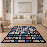 ODIKA Bold Geometric Multi-Color Area Rug