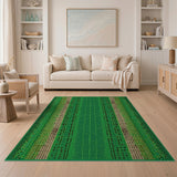 Emerald Green Snakeskin Scale Area Rug