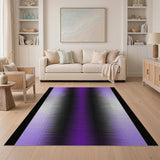 Purple Purple Gradient Stripe Area Rug