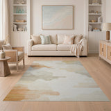 Abstract Cloudscape Area Rug in Soft Neutrals