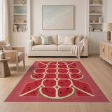 Watermelon Multi-color and Patterns Watermelon Slices Fruit Pattern Area Rug
