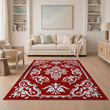 Floral Ornate Red Persian Floral Area Rug