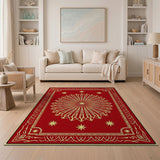 Imperial Red Mandala Persian Area Rug