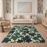 Lush Ivy Leaf Green Area Rug