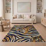 Tiger Wave Abstract Area Rug