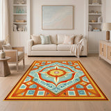 Vibrant Southwestern Starburst Area Rug