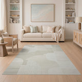Beige and Neutral Abstract Geometric Neutral Area Rug