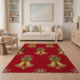 Golden Bells Holly Red Area Rug