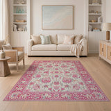 Pink Floral Persian No. 2 Area Rug