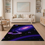 Cosmic Purple Galaxy Area Rug