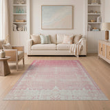 Traditional Persian Pink Blush Pink Persian Area Rug