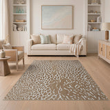 Giraffe Hide Brown Tan Abstract Area Rug