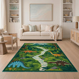 Dinosaur Forest Adventure Area Rug
