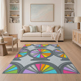 Colorful Prize Wheel Area Rug