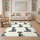 Rainbow Cat Post Kids Area Rug