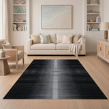 Black White Halftone Gradient Area Rug