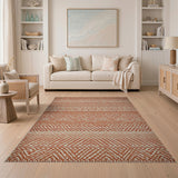 Terracotta Zigzag Southwestern Area Rug