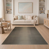 Modern Grey Ombre Dot Grid Area Rug