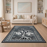 Grey Celtic Tree of Life Area Rug